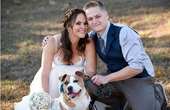 picture of Courtney, Cory, and their dog Greta